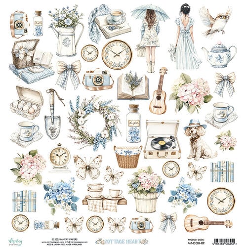 Mintay Papers - Cottage Heart - 12 x 12 Double Sided Paper - Elements