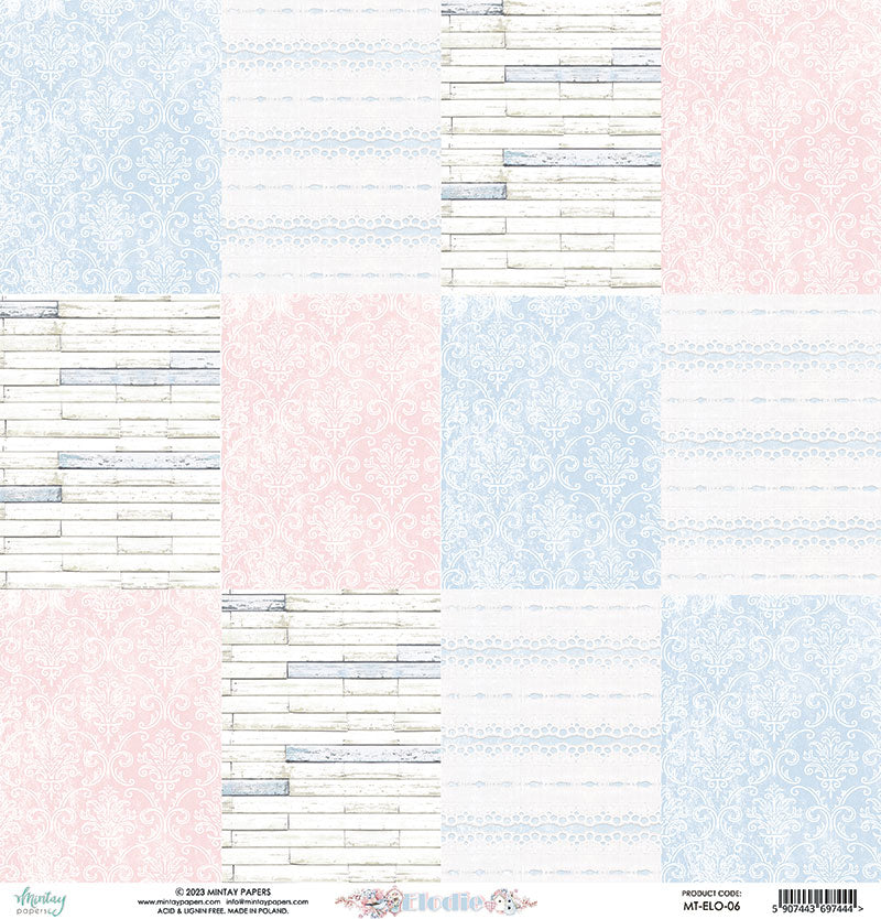 Mintay Papers - Elodie Collection - 12 x 12 Double Sided Paper - 06