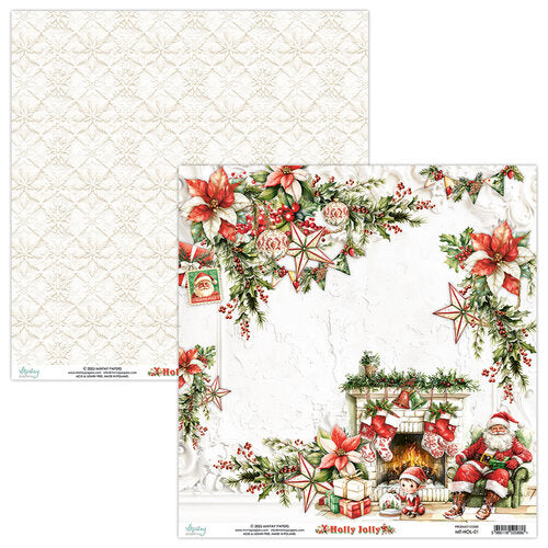 Mintay Papers - Holly Jolly - 12 x 12 Double Sided Paper - 01