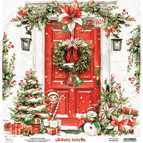 Mintay Papers - Holly Jolly - 12 x 12 Double Sided Paper - 02