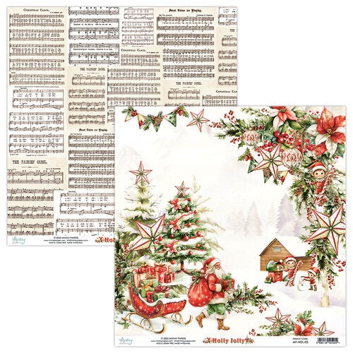 Mintay Papers - Holly Jolly - 12 x 12 Double Sided Paper - 03