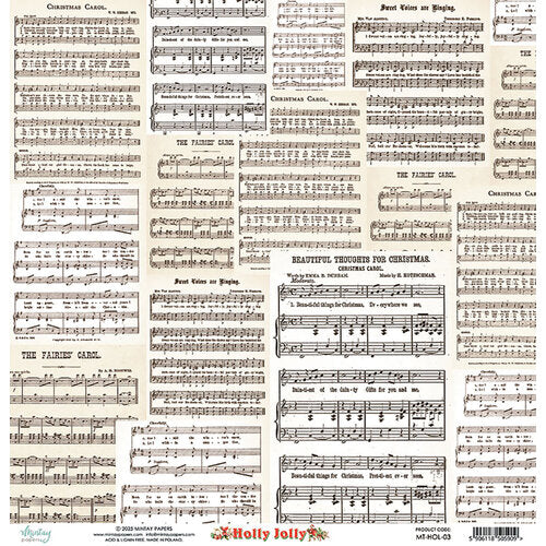 Mintay Papers - Holly Jolly - 12 x 12 Double Sided Paper - 03