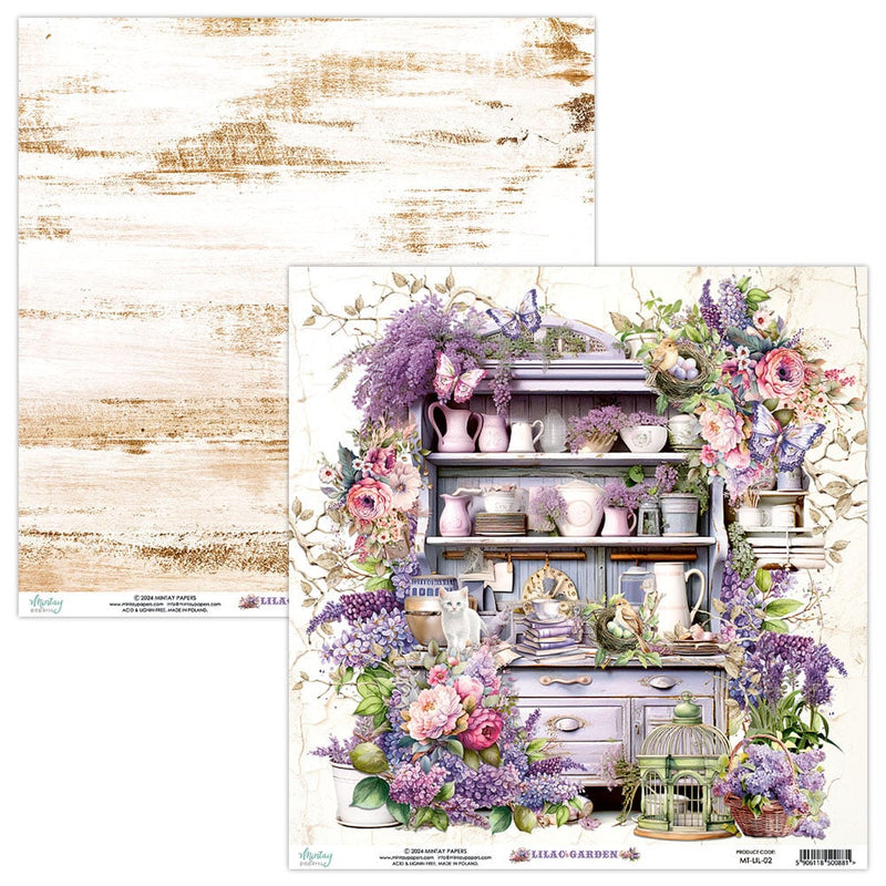Mintay Papers - Lilac Garden Collection - 12 x 12 Double Sided Paper - 02