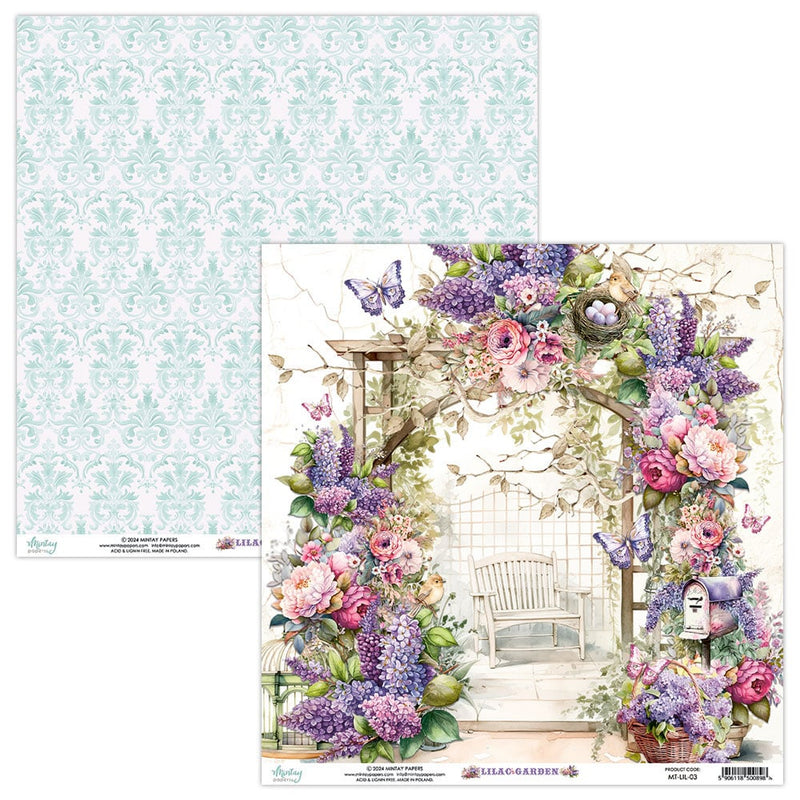 Mintay Papers - Lilac Garden Collection - 12 x 12 Double Sided Paper - 03