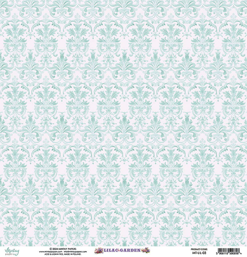 Mintay Papers - Lilac Garden Collection - 12 x 12 Double Sided Paper - 03
