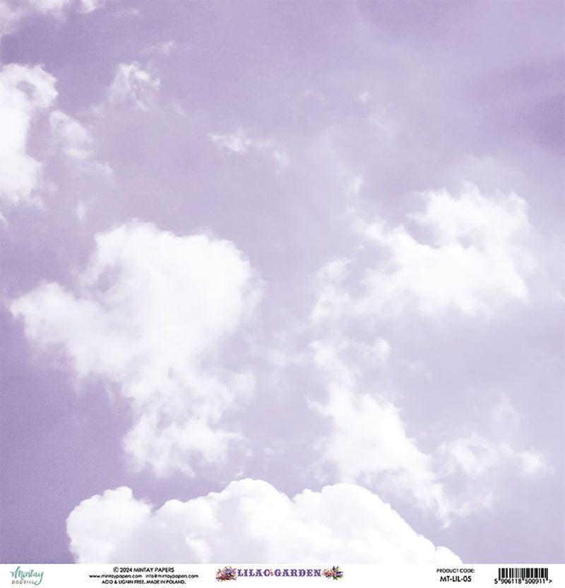 Mintay Papers - Lilac Garden Collection - 12 x 12 Double Sided Paper - 05