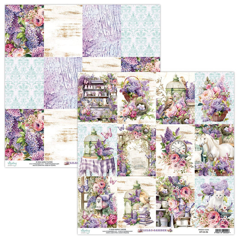 Mintay Papers - Lilac Garden Collection - 12 x 12 Double Sided Paper - 06