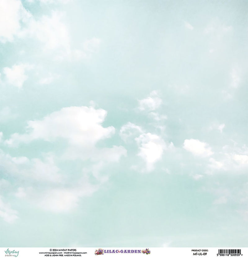 Mintay Papers - Lilac Garden Collection - 12 x 12 Double Sided Paper - Elements
