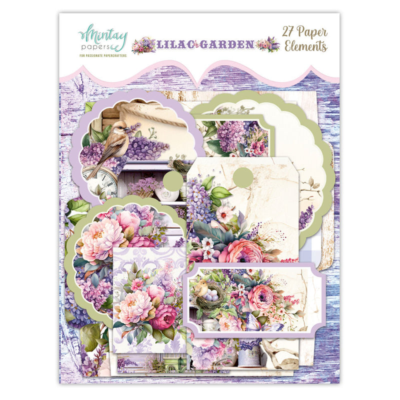 Mintay Papers - Lilac Garden Collection - Paper Elements