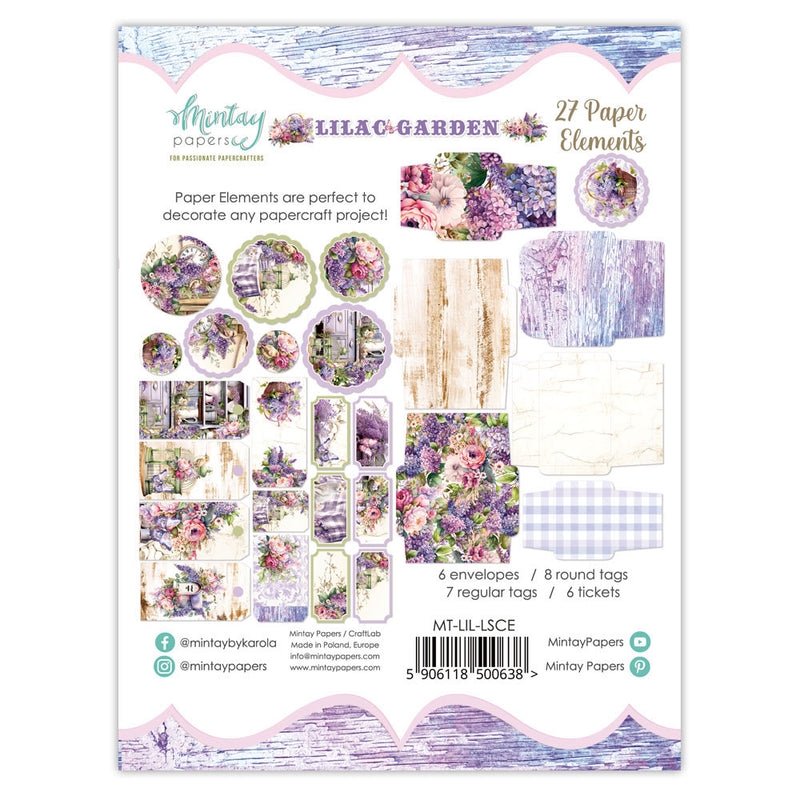 Mintay Papers - Lilac Garden Collection - Paper Elements