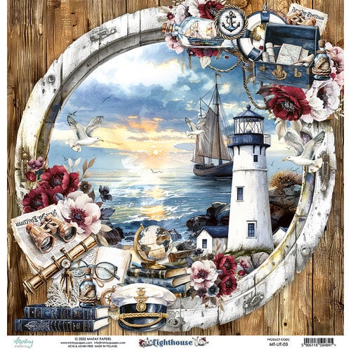 Mintay Papers - Lighthouse Collection - 12 x 12 Double Sided Paper - 03