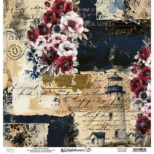 Mintay Papers - Lighthouse Collection - 12 x 12 Double Sided Paper - 04