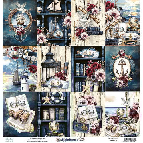 Mintay Papers - Lighthouse Collection - 12 x 12 Double Sided Paper - 06