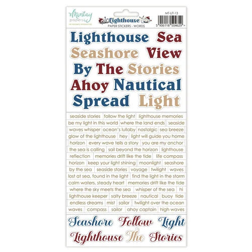 Mintay Papers - Lighthouse Collection - 6 x 12 Stickers - Words