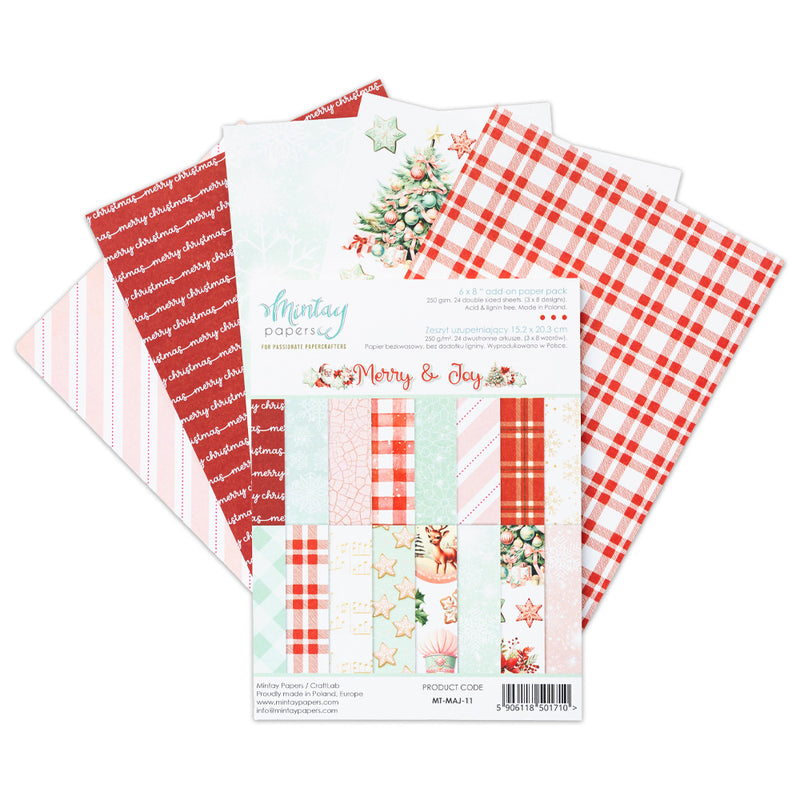Mintay Papers - Merry & Joy - 6 x 8 Paper Pad Add-On