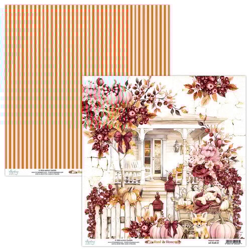 Mintay Papers - Rust & Rose Collection - 12 x 12 Double Sided Paper - 01