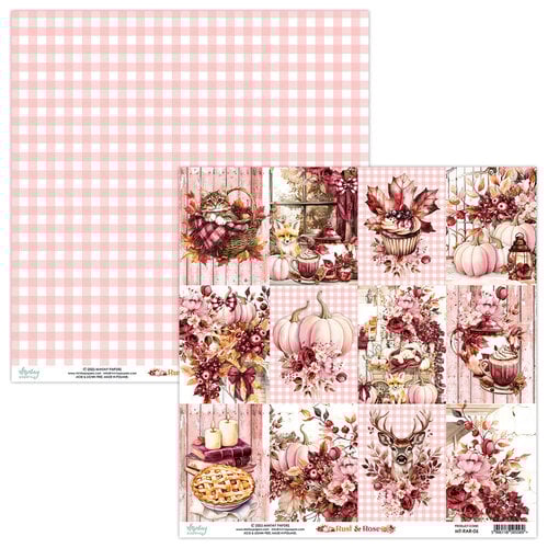 Mintay Papers - Rust & Rose Collection - 12 x 12 Double Sided Paper - 06