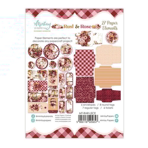 Mintay Papers - Rust & Rose Collection - Embellishments - Paper Elements