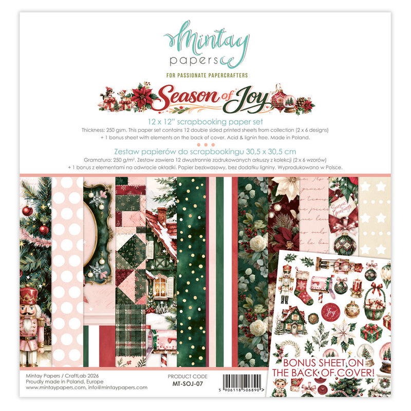 Mintay Papers - Season Of Joy - 12 x 12 Paper Set