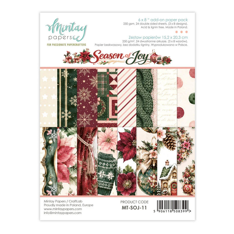 Mintay Papers - Season Of Joy - 6 x 8 Paper Pad Add-On
