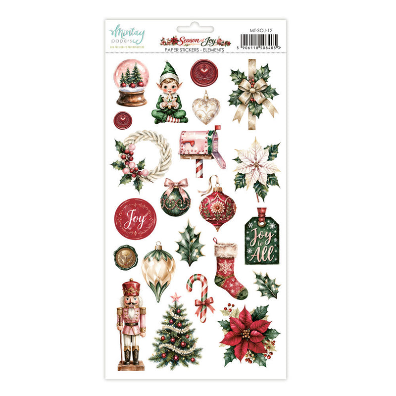 Mintay Papers - Season Of Joy - 6 x 12 Stickers - Elements