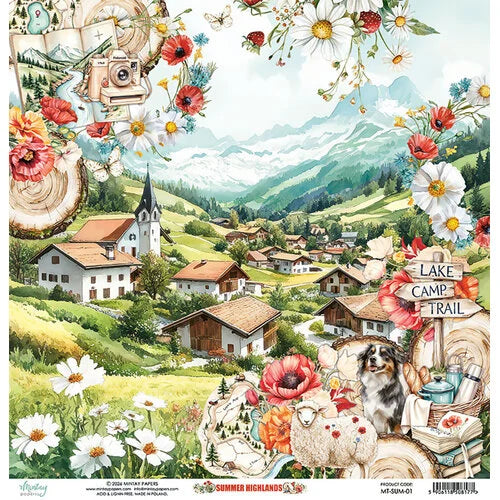 Mintay Papers - Summer Highlands - 12 x 12 Double Sided Paper - 01
