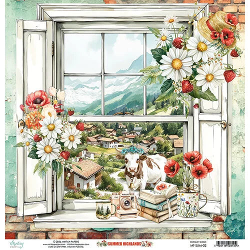 Mintay Papers - Summer Highlands - 12 x 12 Double Sided Paper - 02
