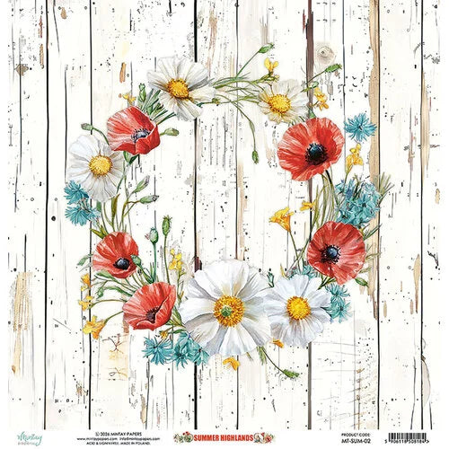 Mintay Papers - Summer Highlands - 12 x 12 Double Sided Paper - 02