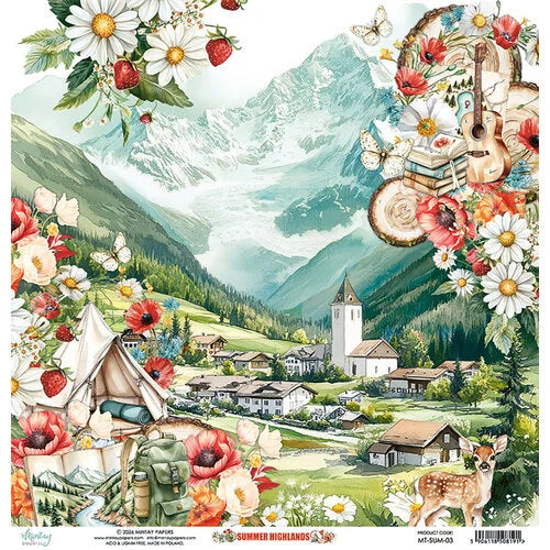 Mintay Papers - Summer Highlands - 12 x 12 Double Sided Paper - 03