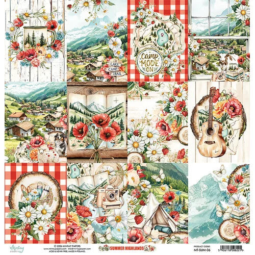 Mintay Papers - Summer Highlands - 12 x 12 Double Sided Paper - 06