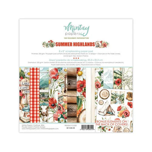 Mintay Papers - Summer Highlands - 8 x 8 Paper Pad