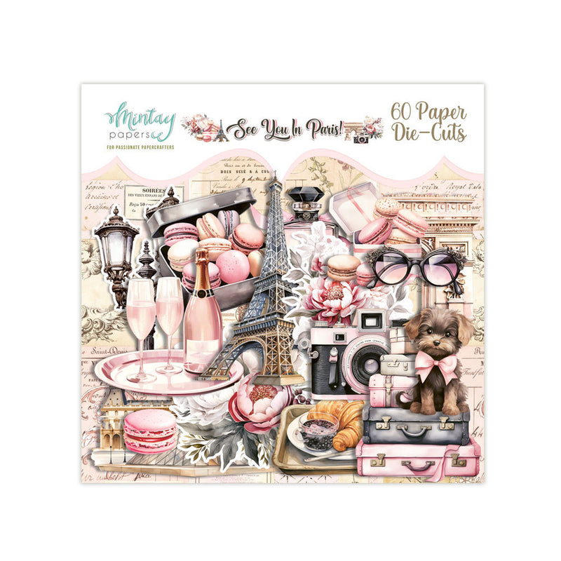 Mintay Papers - See You In Paris Collection - Paper Die-Cuts
