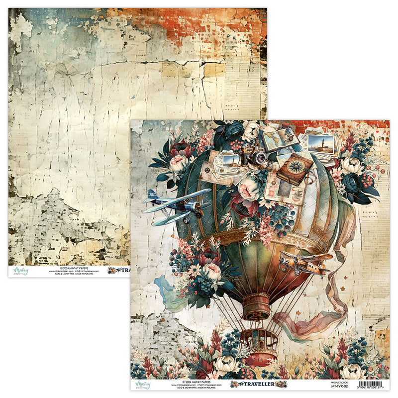 Mintay Papers - Traveller Collection - 12 x 12 Double Sided Paper - 02