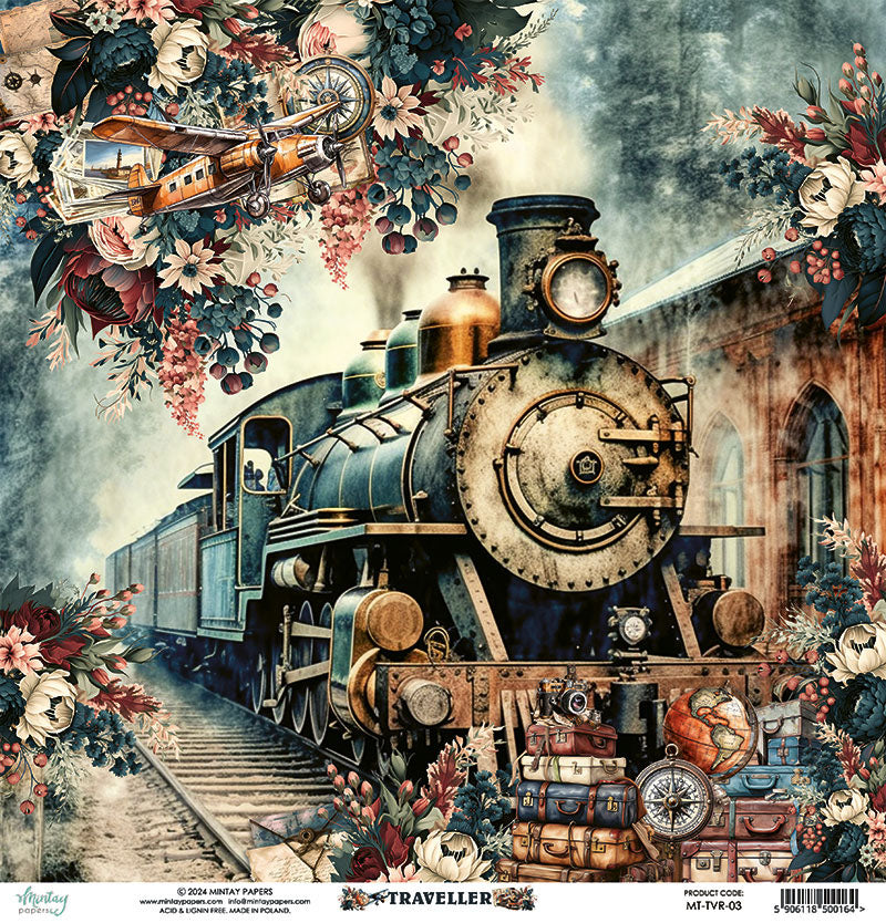 Mintay Papers - Traveller Collection - 12 x 12 Double Sided Paper - 03
