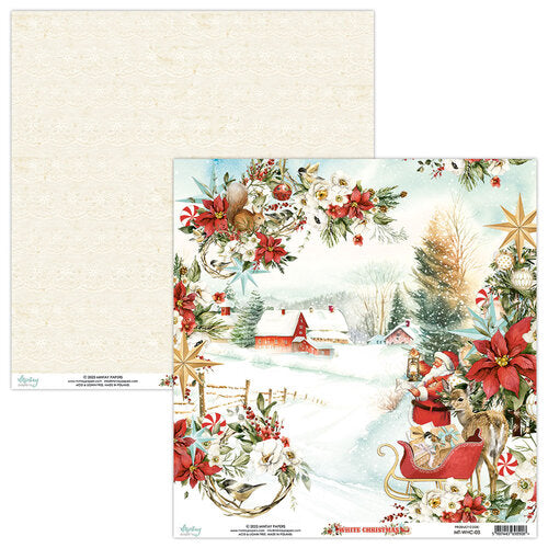 Mintay Papers - White Christmas - 12 x 12 Double Sided Paper - 03