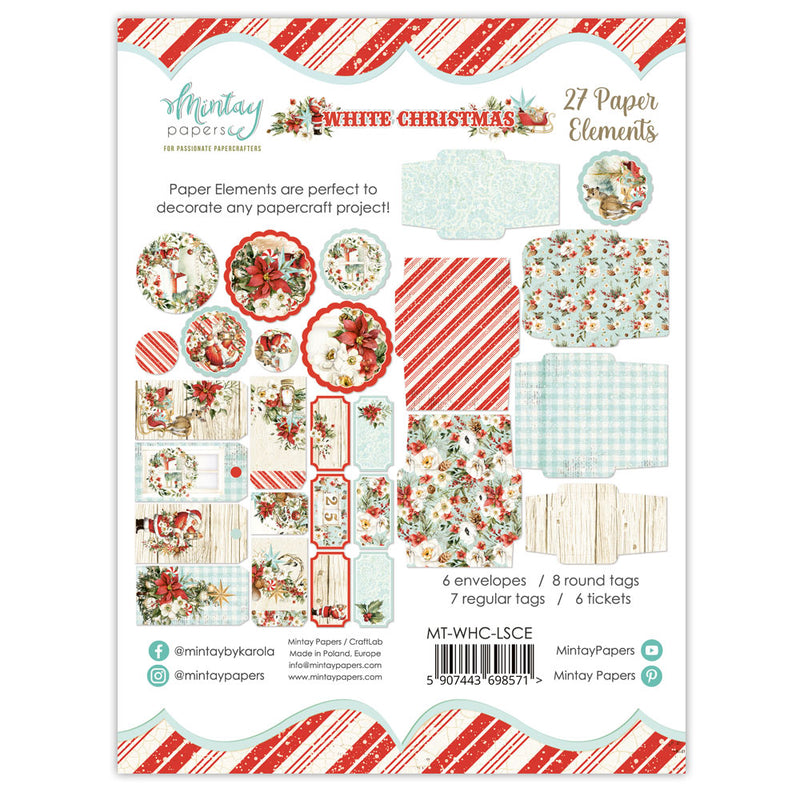 Mintay Papers - White Christmas - Embellishments - Paper Elements