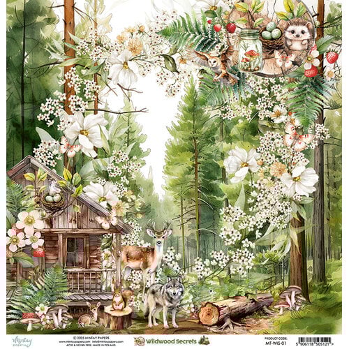 Mintay Papers - Wildwood Secrets Collection - 12 x 12 Double Sided Paper - 01