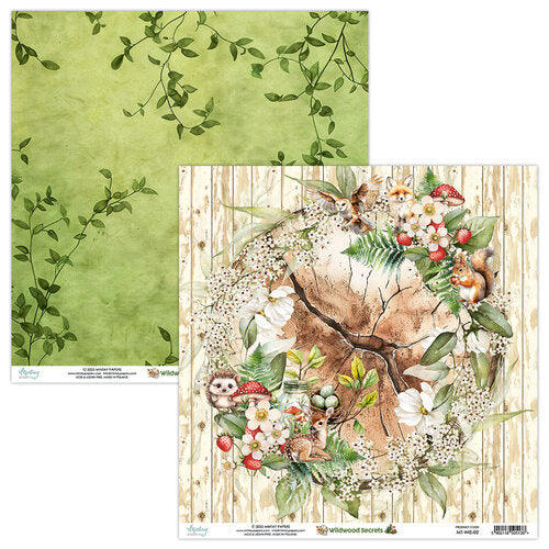 Mintay Papers - Wildwood Secrets Collection - 12 x 12 Double Sided Paper - 02
