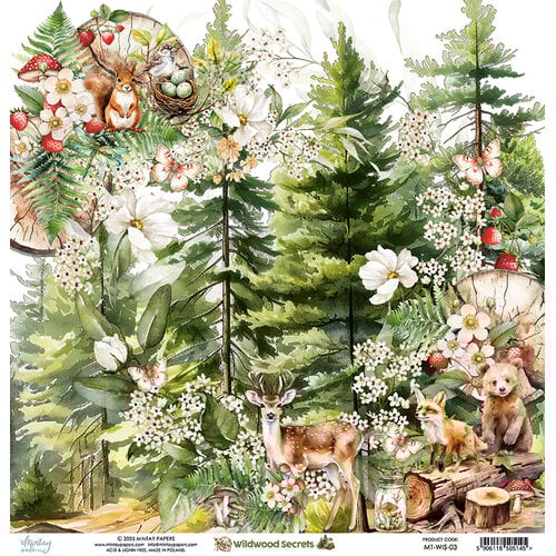 Mintay Papers - Wildwood Secrets Collection - 12 x 12 Double Sided Paper - 03