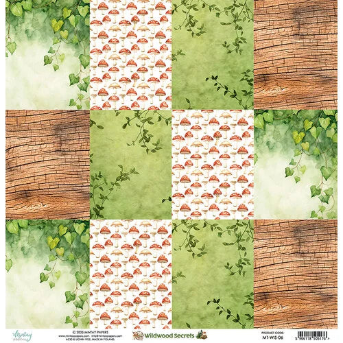 Mintay Papers - Wildwood Secrets Collection - 12 x 12 Double Sided Paper - 06