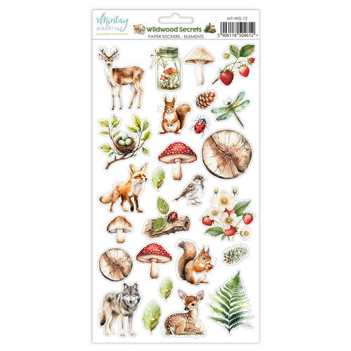 Mintay Papers - Wildwood Secrets Collection - 6 x 12 Stickers - Elements