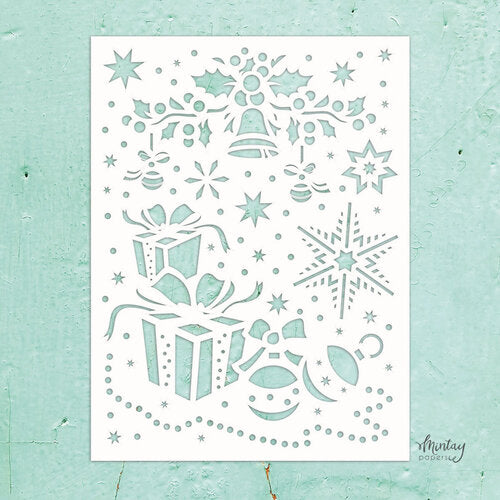 Mintay Papers - Kreativa - 6 x 8 Stencil - Christmas Mix