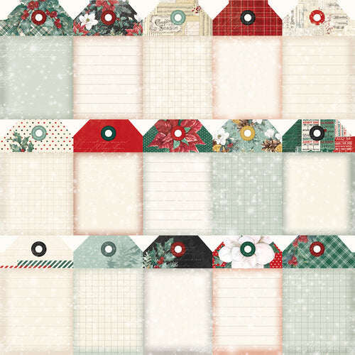 Simple Stories - Simple Vintage 'Tis The Season Collection - 12 x 12 Double Sided Paper - Tag Elements
