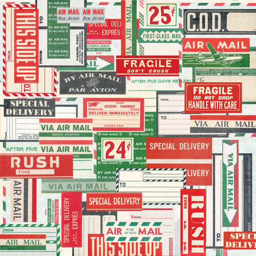 Simple Stories - Simple Vintage Dear Santa Collection - 12 x 12 Double Sided Paper - Special Delivery