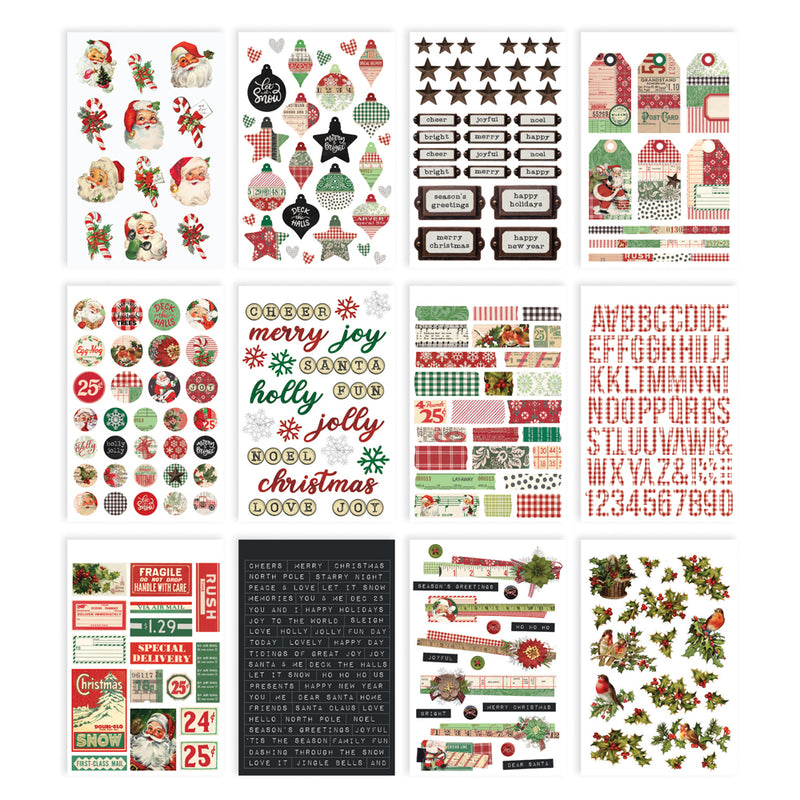 Simple Stories - Simple Vintage Dear Santa Collection - Sticker Book