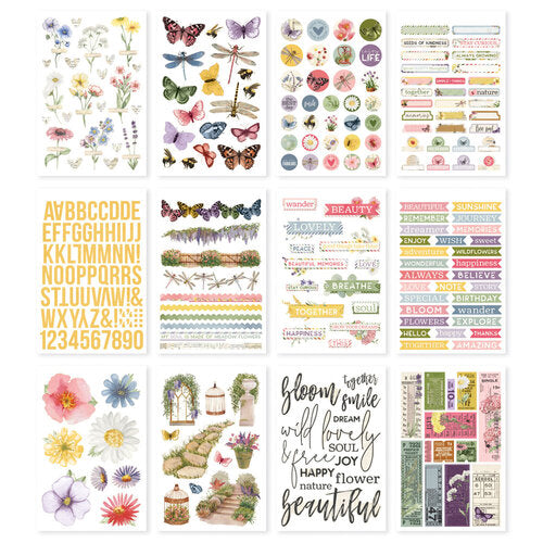 Simple Stories - Simple Vintage Meadow Flowers Collection - Sticker Book