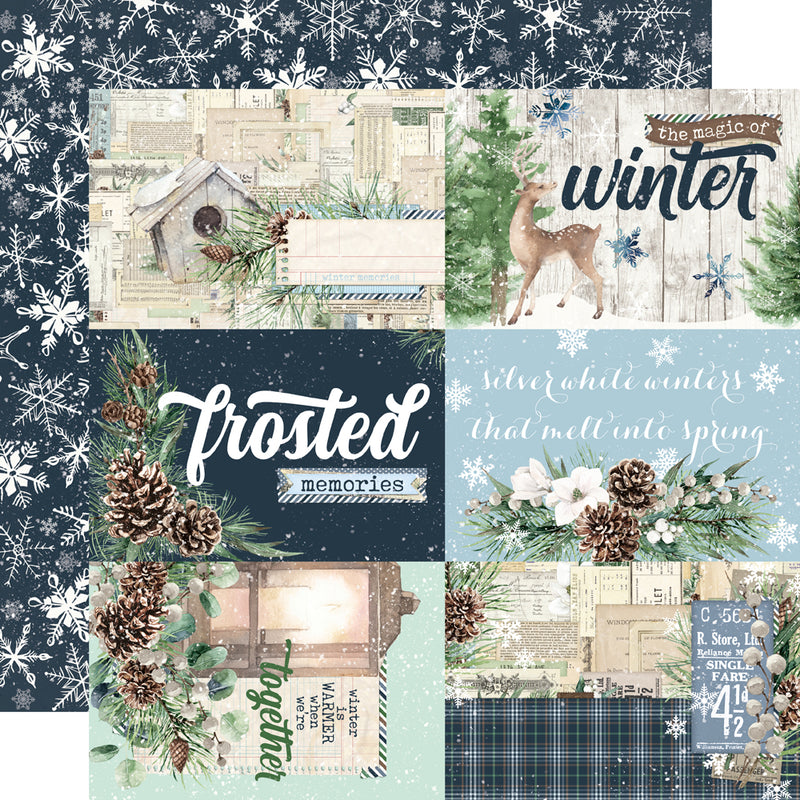 Simple Stories - Simple Vintage Fresh Snow Collection - 12 x 12 Double Sided Paper - 4x6 Elements