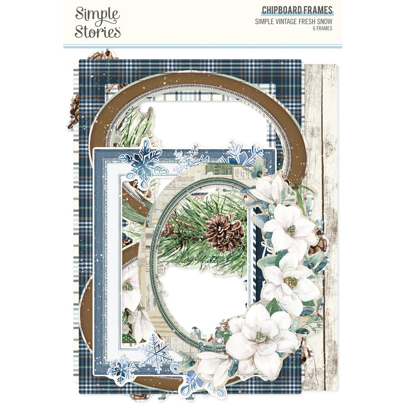 Simple Stories - Simple Vintage Fresh Snow Collection - Chipboard Frames