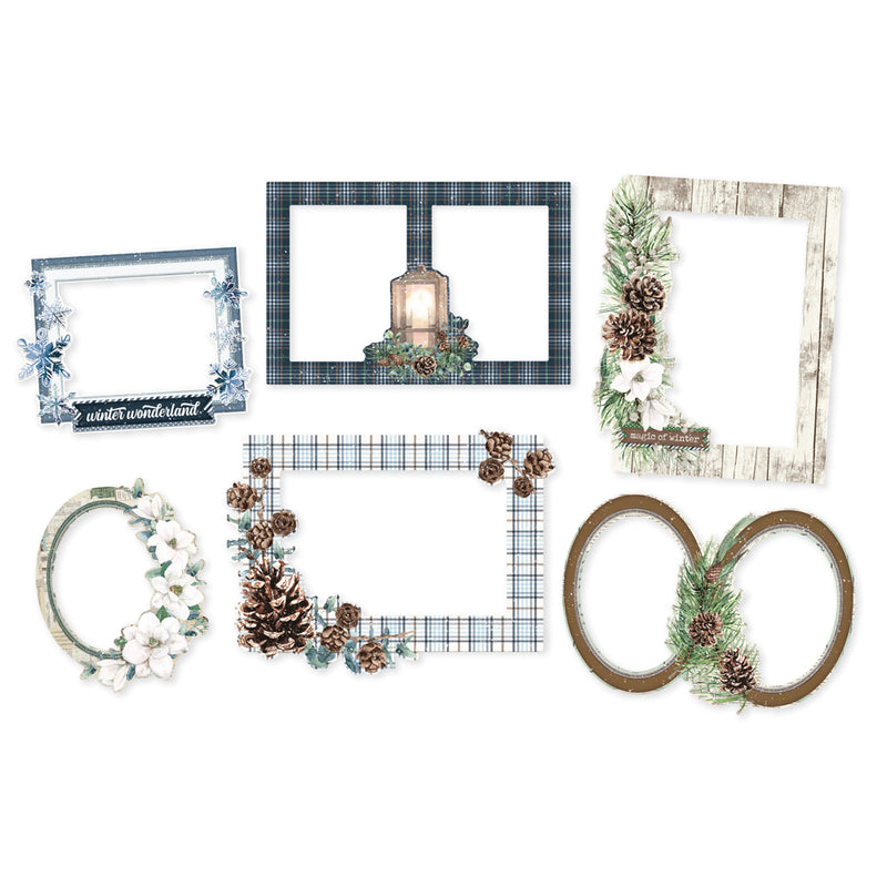 Simple Stories - Simple Vintage Fresh Snow Collection - Chipboard Frames