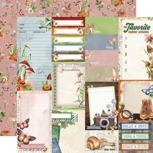 Simple Stories - Simple Vintage Woodlands Collection - 12 x 12 Double Sided Paper - Journal Elements